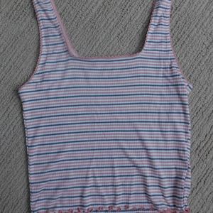 NWOT American Eagle Striped S Tank Top Pink